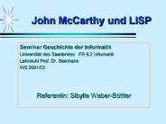 John McCarthy und LISP