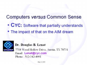 Dr. Douglas B. Lenat