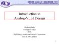 Introduction to Analog-VLSI Design PowerPoint PPT Presentation