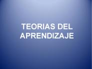 TEORIAS DEL APRENDIZAJE