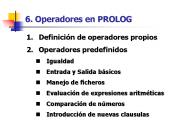 6. Operadores en PROLOG