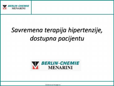 Savremena terapija hipertenzije, dostupna pacijentu