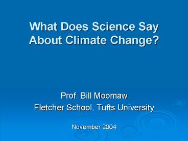 What Does Science Say About Climate Change?