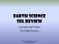 EARTH SCIENCE SOL REVIEW PowerPoint PPT Presentation