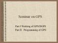 Seminar on GPS PowerPoint PPT Presentation