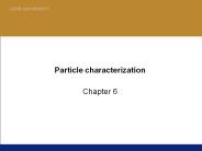 Particle characterization