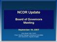 NCDR Update PowerPoint PPT Presentation