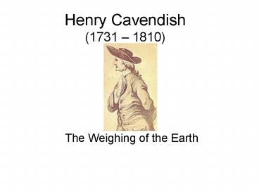Henry Cavendish (1731 