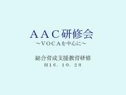 AAC??? ~VOCA????~