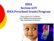IDEA Section 619 IDEA Preschool Grants Program