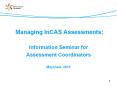 Managing InCAS Assessments: PowerPoint PPT Presentation