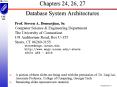 Chapters 24, 26, 27 Database System Architectures PowerPoint PPT Presentation