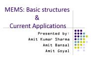 MEMS: Basic structures