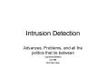 Intrusion Detection PowerPoint PPT Presentation