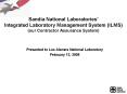Sandia National Laboratories PowerPoint PPT Presentation
