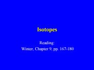 Isotopes