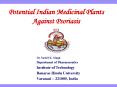 Potential Indian Medicinal Plants Against Psoriasis PowerPoint PPT Presentation