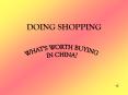 DOING SHOPPING PowerPoint PPT Presentation