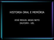 HISTORIA ORAL E MEM