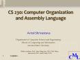 CS 230: Computer Organization and Assembly Language PowerPoint PPT Presentation