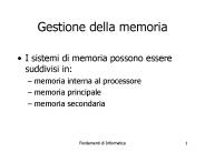 Gestione della memoria