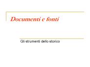 Documenti e fonti