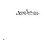 361 Computer Architecture Lecture 16: Virtual Memory