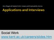 Applications and Interviews