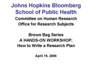 Johns Hopkins Bloomberg School of Public Health