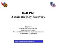 DoD PKI Automatic Key Recovery