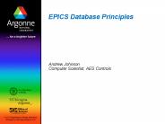 EPICS Database Principles