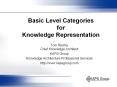 Basic Level Categories for Knowledge Representation PowerPoint PPT Presentation
