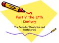 Part V The 17th Century PowerPoint PPT Presentation