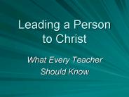 Leading a Person to Christ