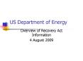 US Department of Energy PowerPoint PPT Presentation