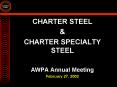 CHARTER STEEL PowerPoint PPT Presentation