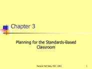 Planning for the Standards-Based Classroom
