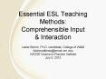 Essential ESL Teaching Methods: Comprehensible Input PowerPoint PPT Presentation