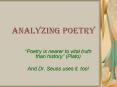 Analyzing Poetry PowerPoint PPT Presentation