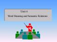 Word Meaning and Semantic Relations PowerPoint PPT Presentation