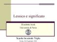 Lessico e significato PowerPoint PPT Presentation