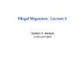 Illegal Migration: Lecture 5 PowerPoint PPT Presentation