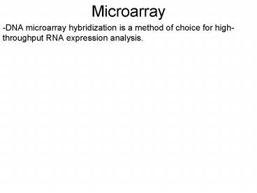 Microarray