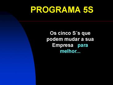 PROGRAMA 5S