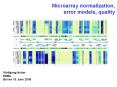 Microarray normalization, error models, quality PowerPoint PPT Presentation
