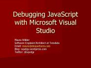 Debugging JavaScript with Microsoft Visual Studio