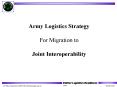 Army Logistics Strategy PowerPoint PPT Presentation