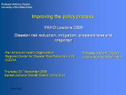 Improving the policy process