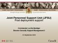 Joint Personnel Support Unit (JPSU) Post deployment support PowerPoint PPT Presentation