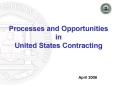 Processes and Opportunities in United States Contracting PowerPoint PPT Presentation